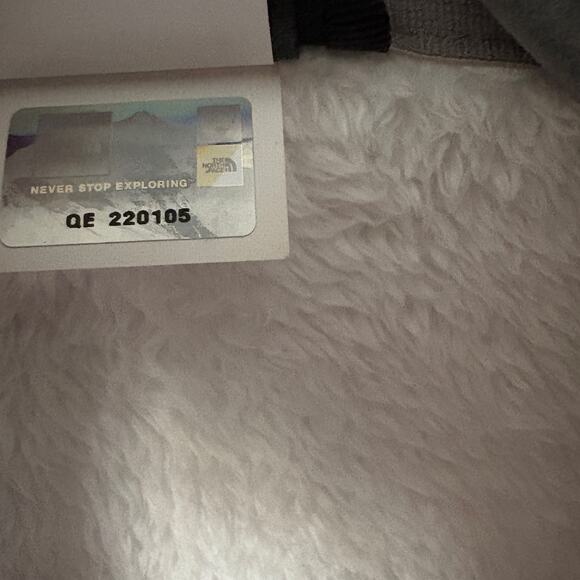 North Face SWomens Large Ositi Fuzzy Fleece Mock neck full zip Cream - Picture 7 of 7